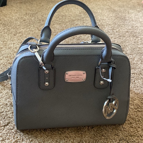Michael Kors | NWT Gray Medium Satchel Purse - Picture 3 of 13